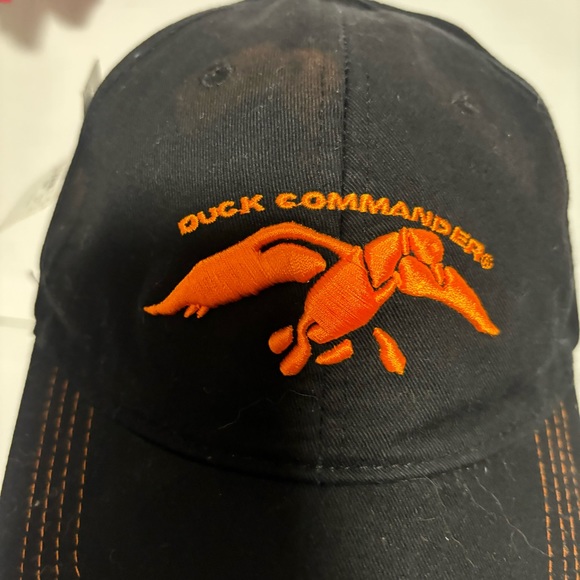 Duck Commander trucker baseball hat cap black orange emb cotton OSFM - Picture 3 of 10